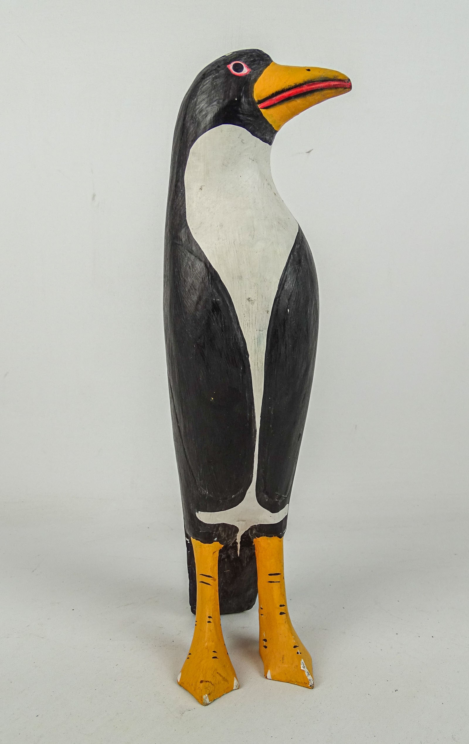 Folk Art Carved Penguin (1 of 5)
