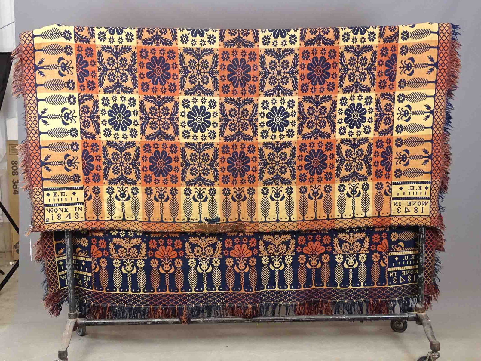 19th c. Coverlet - 4