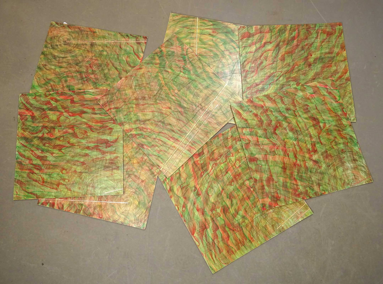 Anthony "Tony" Batchelor (20th Century): Anthony "Tony" Batchelor (20th Century), set of (8) panels "Lila (From One) III" (1998), unframed, 24" x 24".