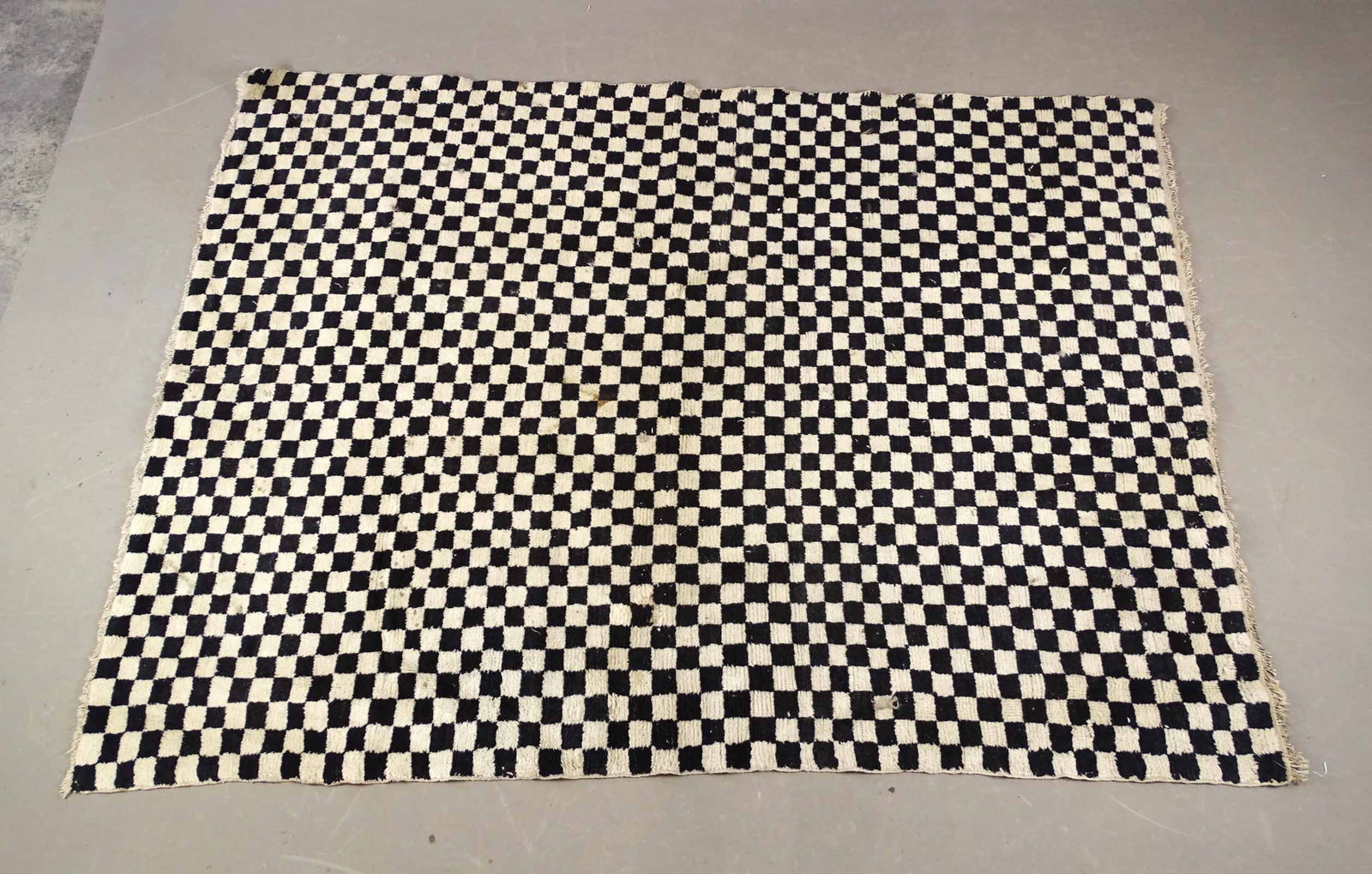Checkered Rug: Checkered rug. As is. 56" x 80".