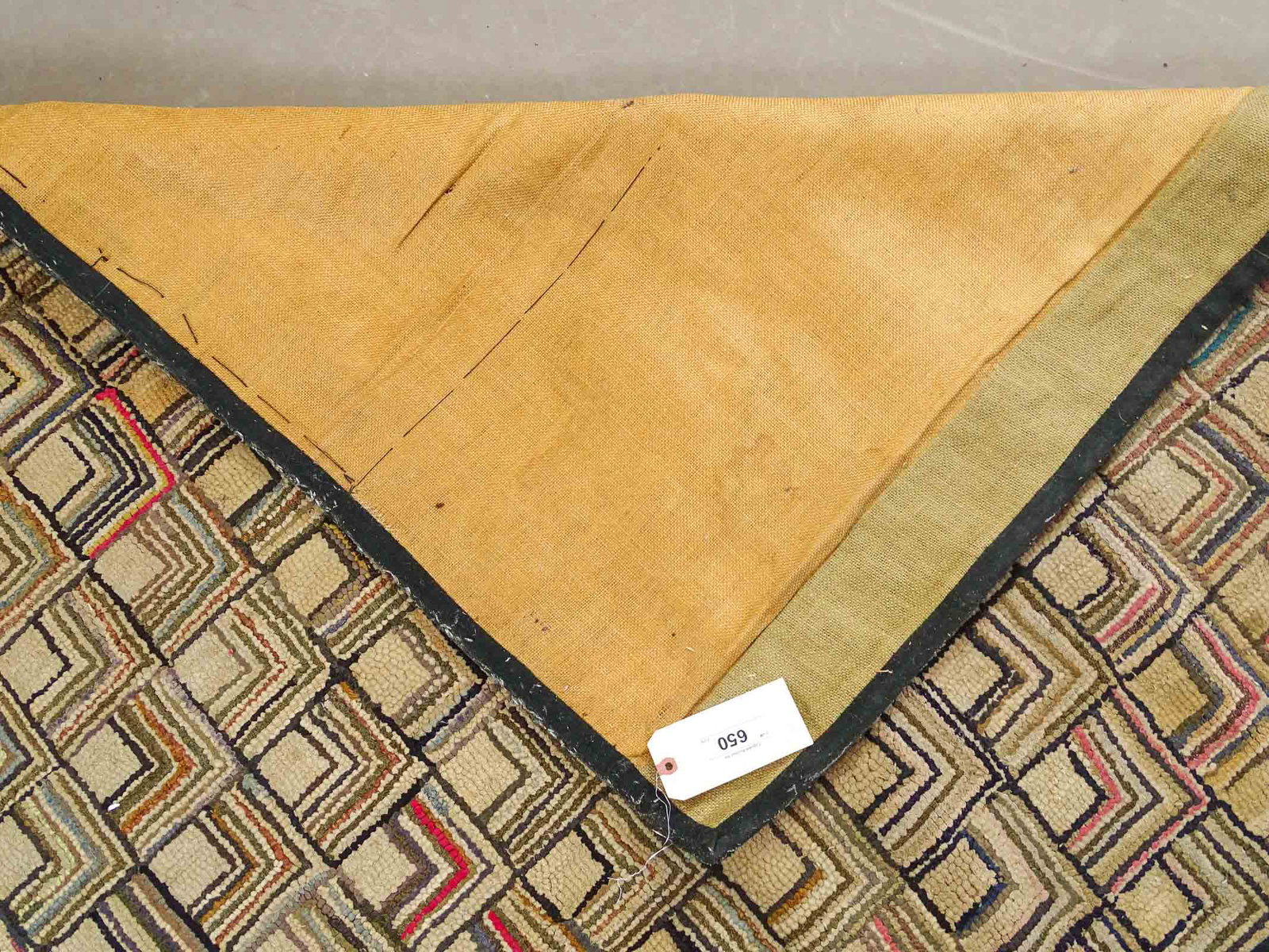 Early Hooked Rug - 4