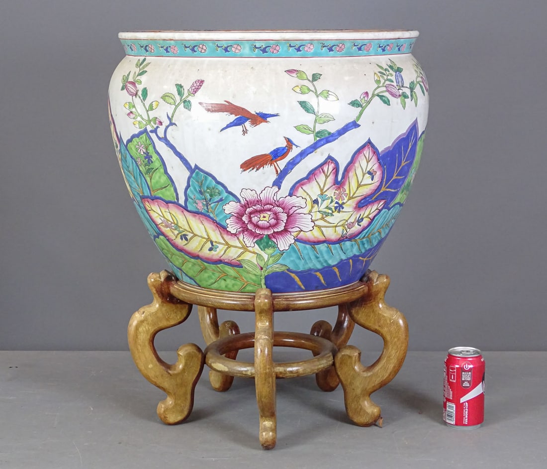 Large Asian Ceramic Bowl: Large Asian ceramic bowl. 18" x 16".