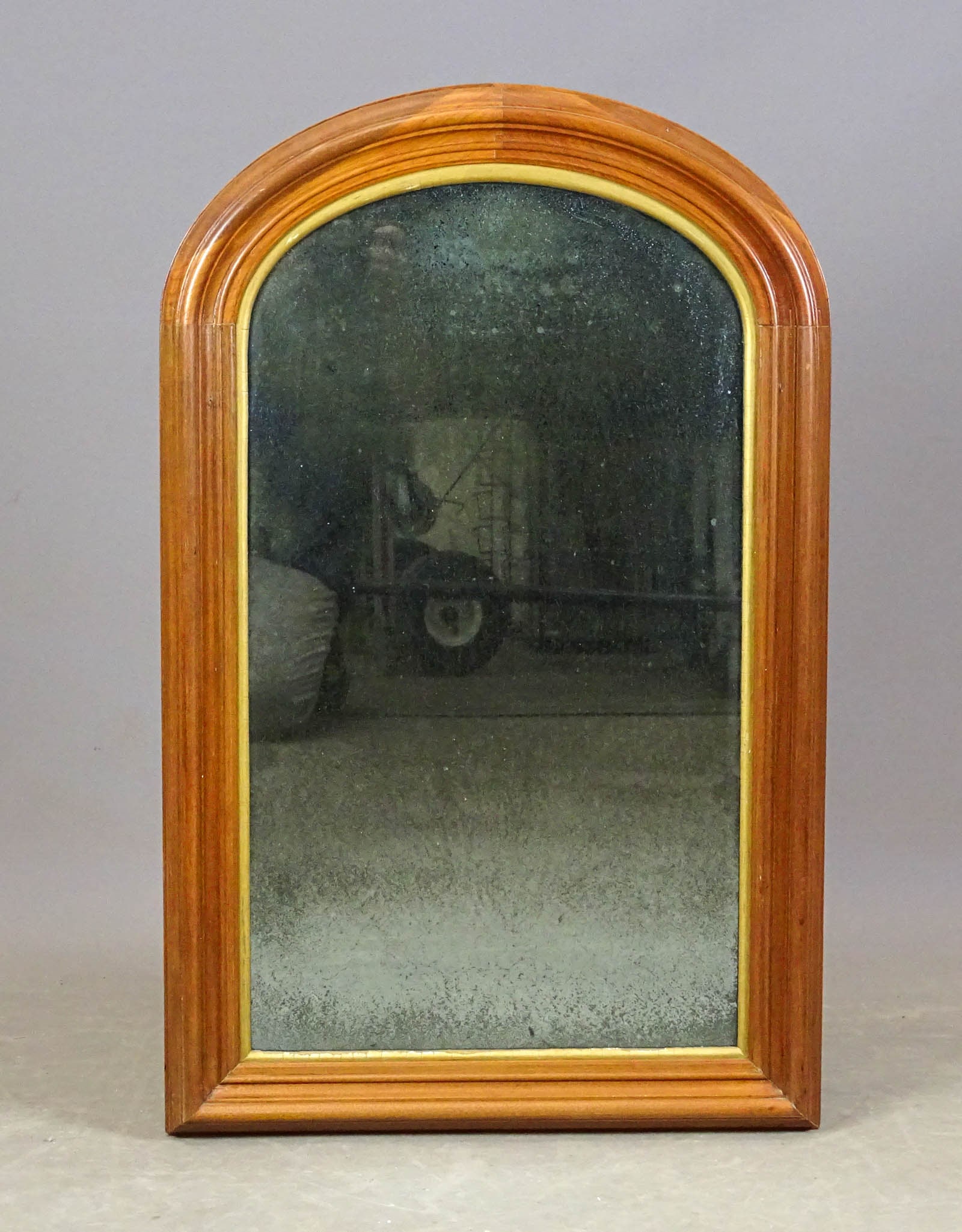 19th c. Mirror: 19th c. Victorian walnut wall mirror with original glass. 21" x 32".