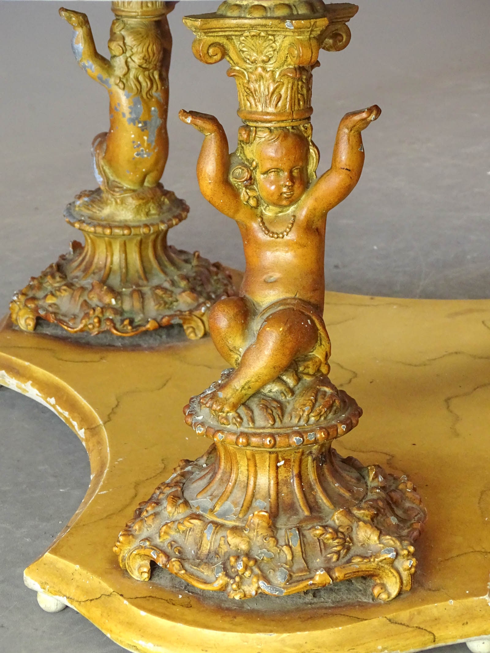Vintage Marble Top Coffee Table - 3