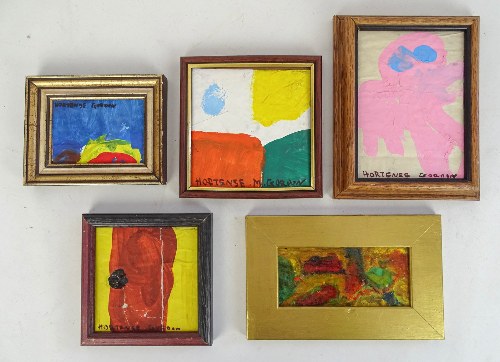 After Hortense Crompton Mattice Gordon (1866-1961): Painting Lot: After Hortense Crompton Mattice Gordon (1866-1961), (5) miniature works. Largest 9" x 7".