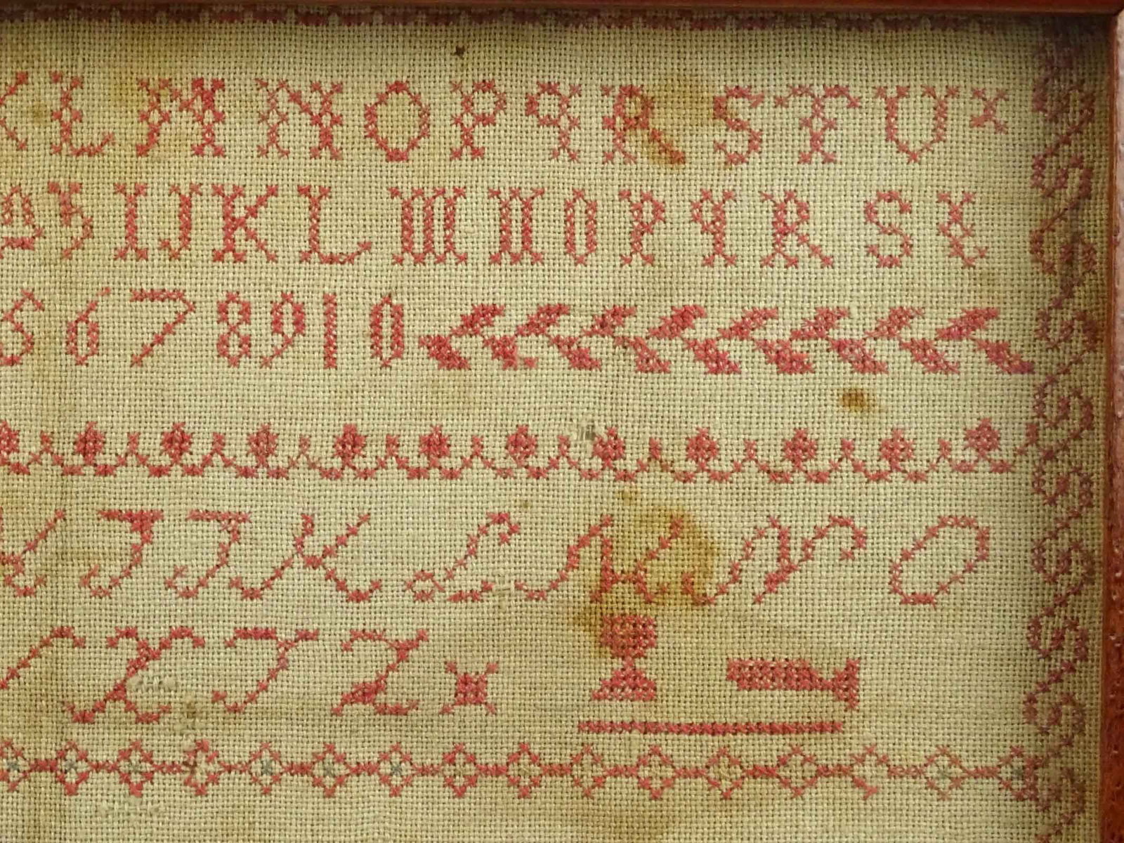 Antique Needlework Sampler - 4