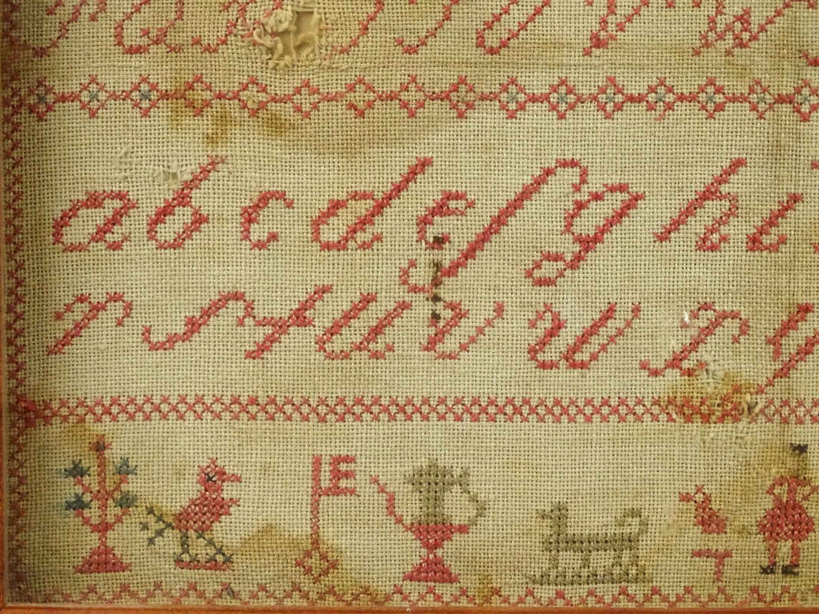 Antique Needlework Sampler - 6