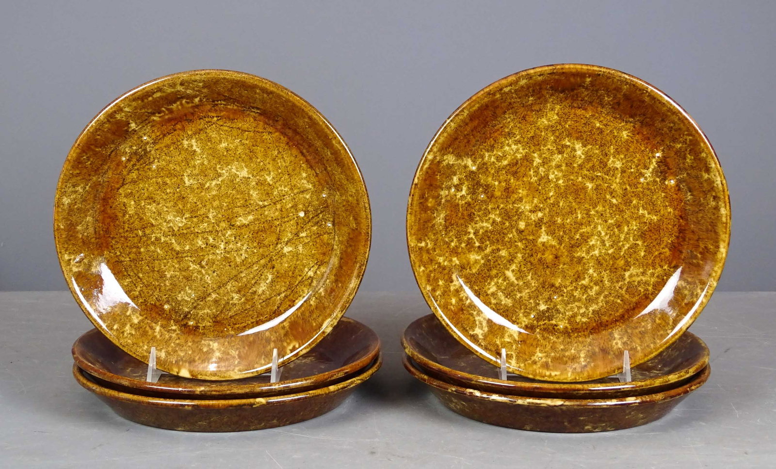 Set of (6) Brownware Plates (1 of 3)
