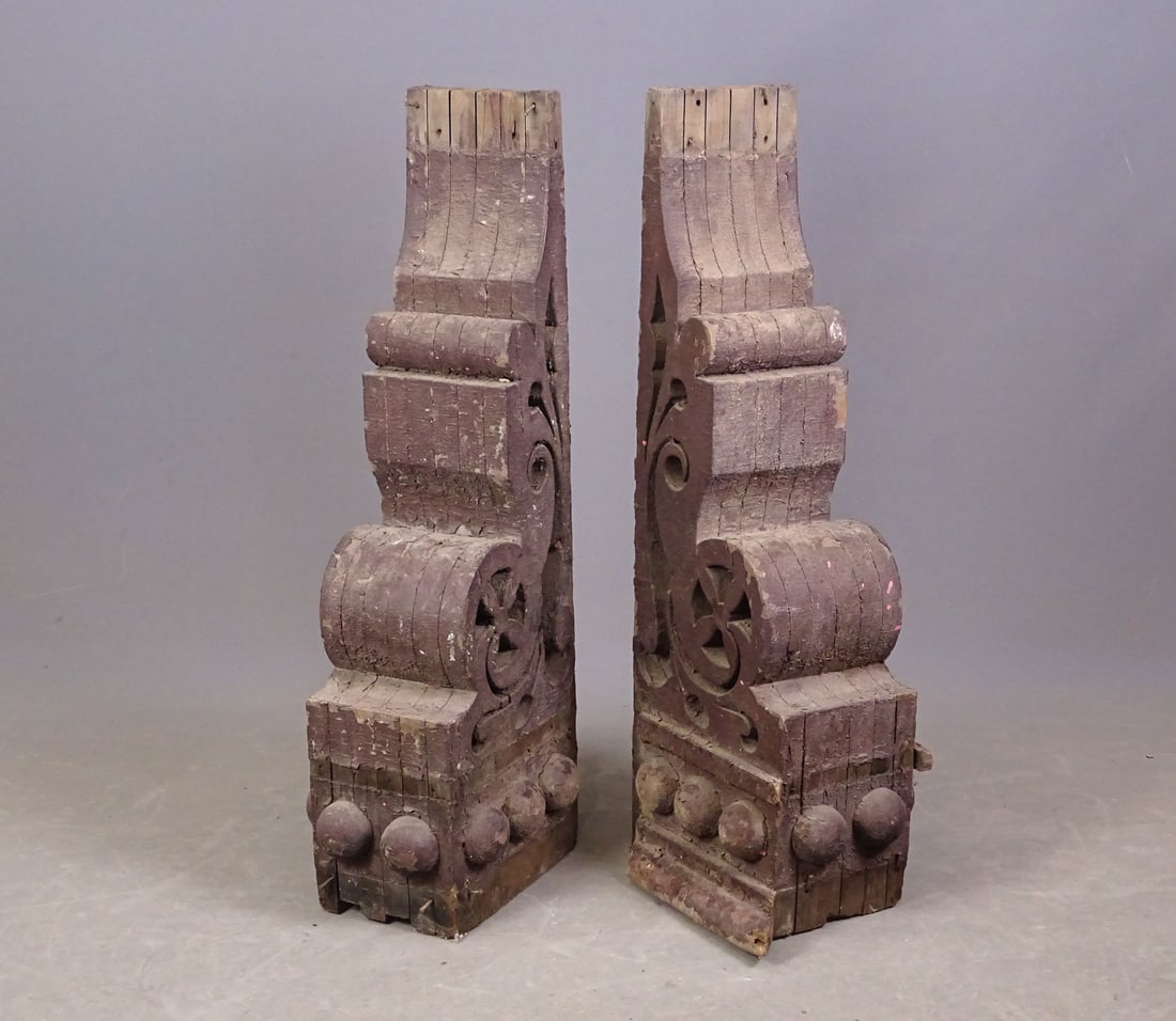 Pair Wooden Corbels (1 of 4)