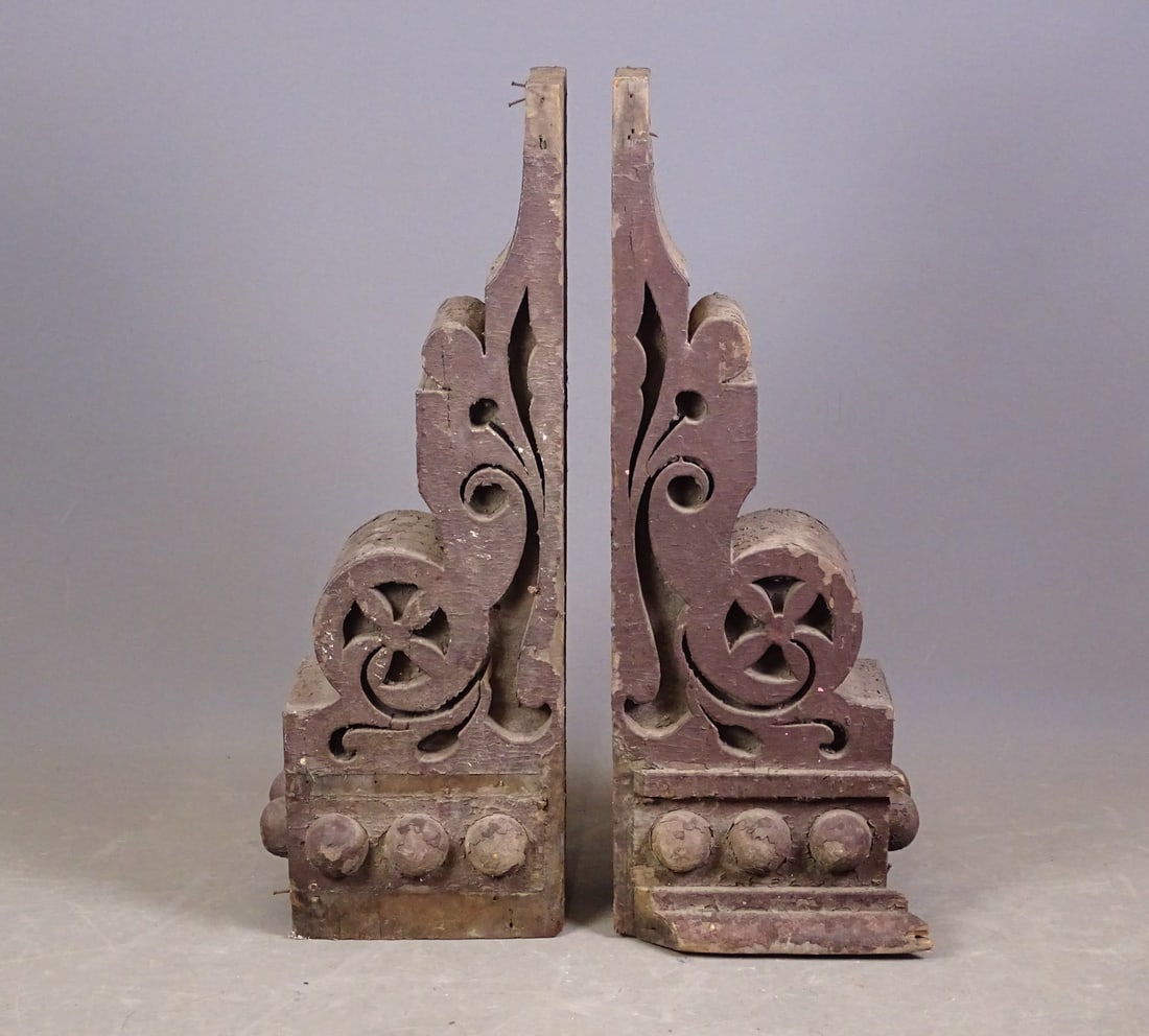 Pair Wooden Corbels - 3