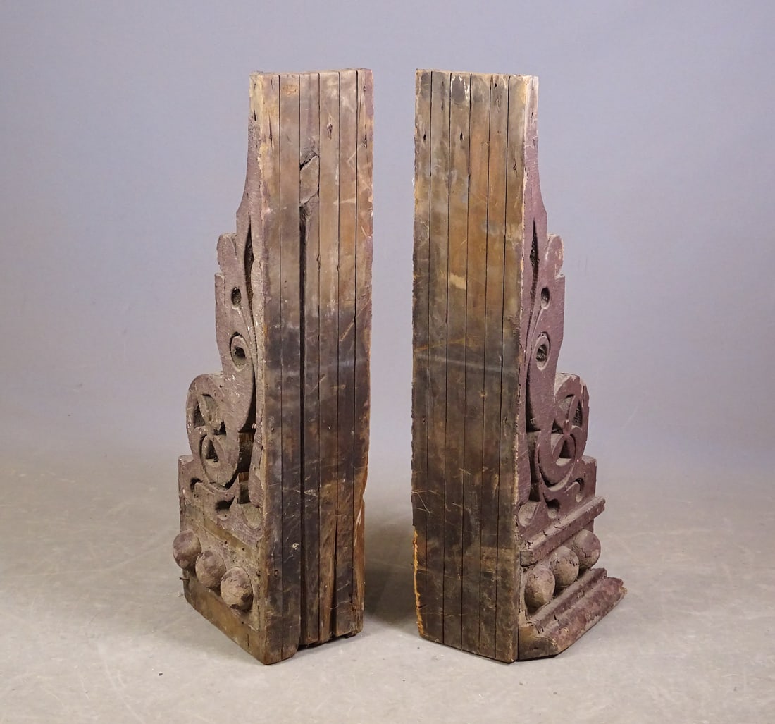 Pair Wooden Corbels - 4