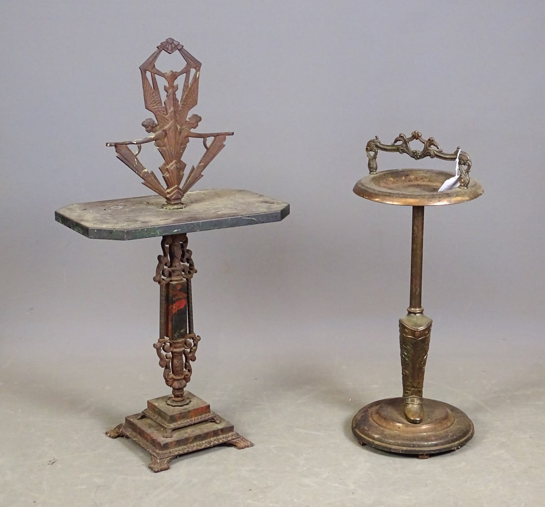 Ashtray Lot: Lot including vintage smoking stand (36" Ht.), and ashtray (27" Ht.).
