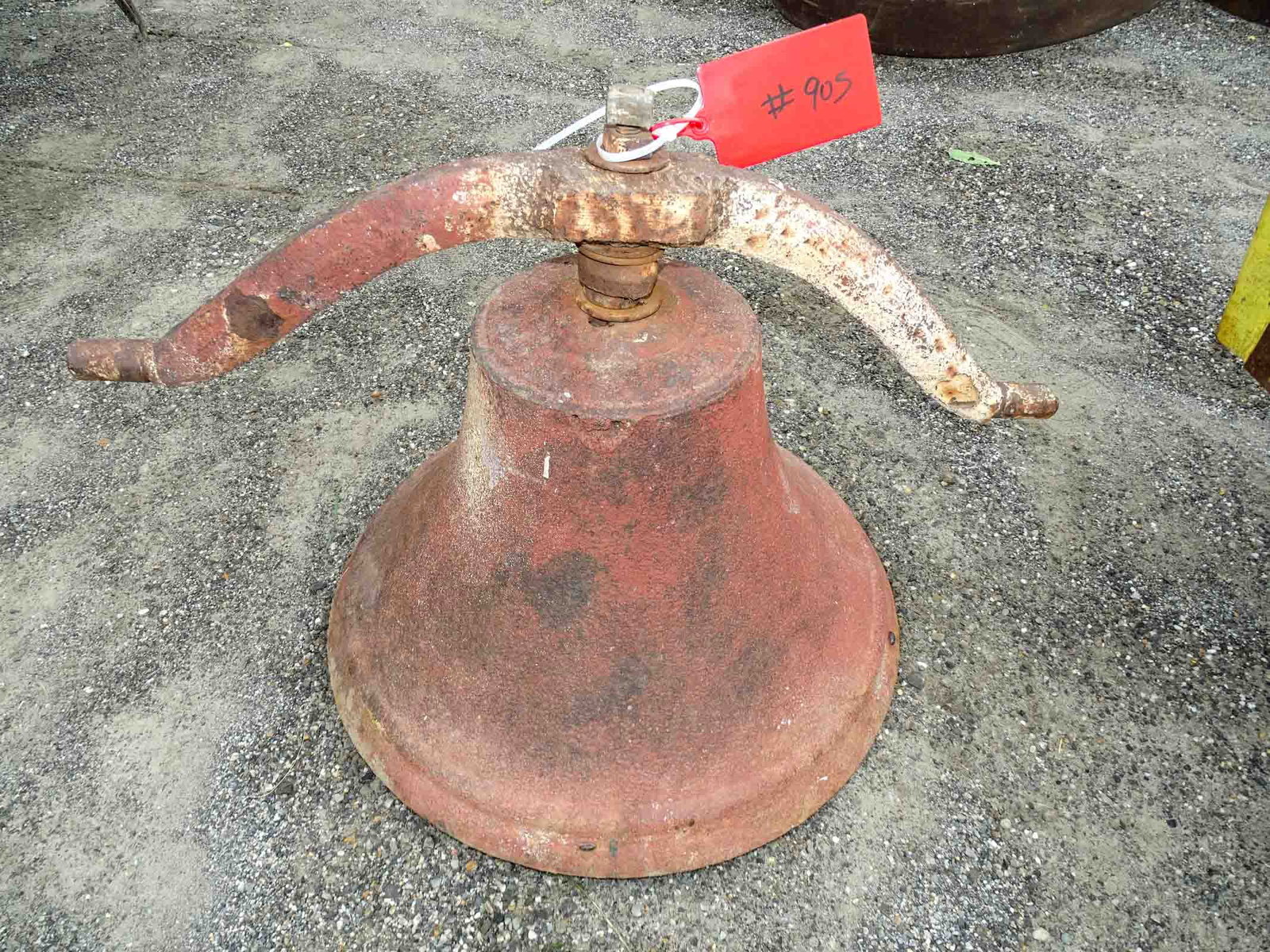 Cast Iron Bell: Cast iron bell. 19" D., 15" Ht..