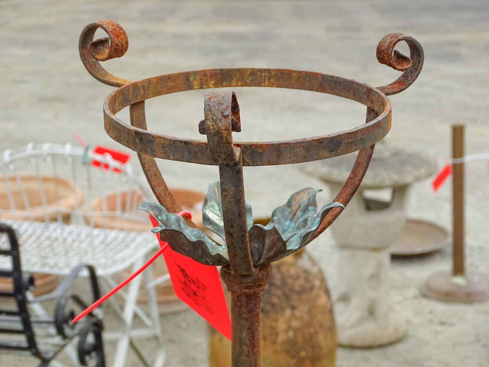 Wrought Iron Planter Base - 3