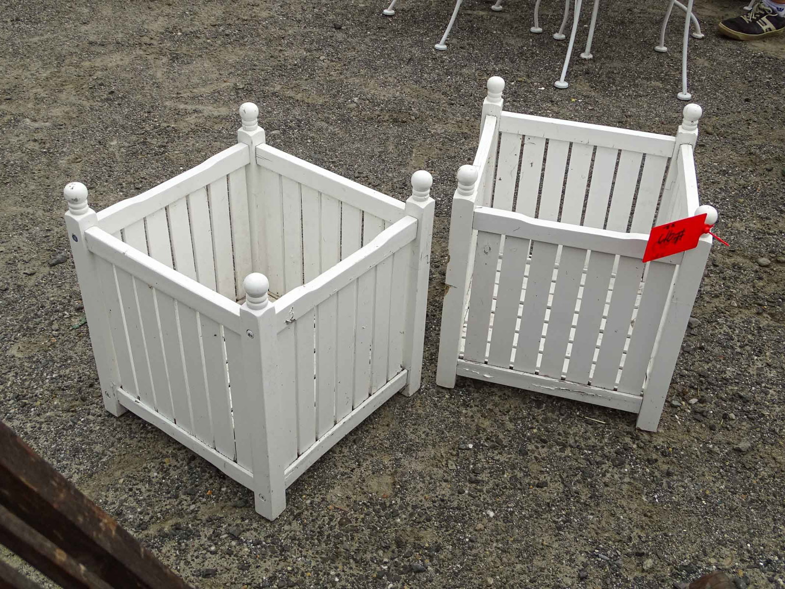 Pair Wood Planters - 4
