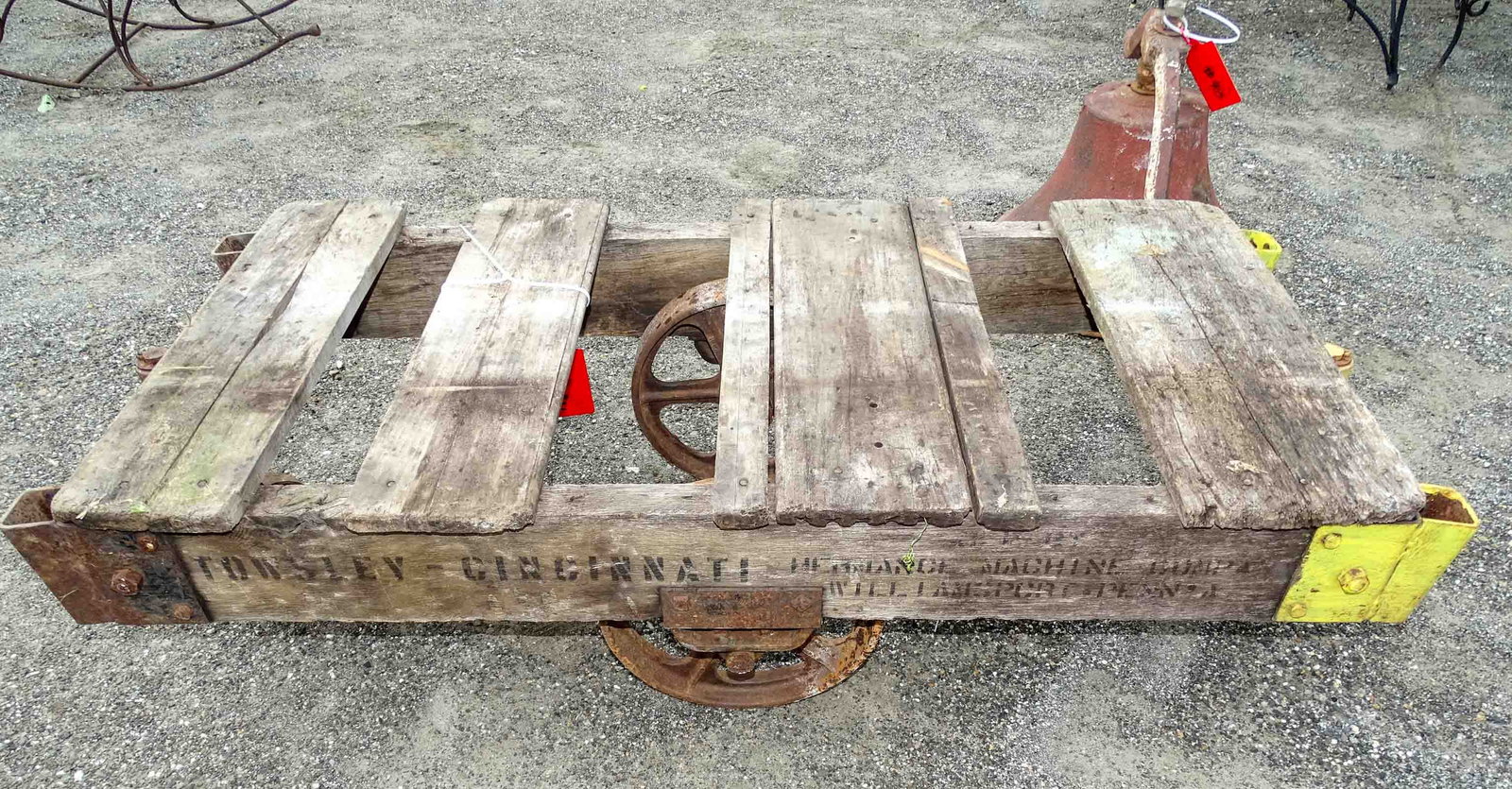 Railroad Cart: Railroad cart. 53" x 24" x 15" Ht..