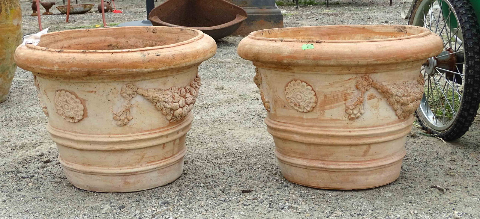 Pair Terracotta Planters - 4