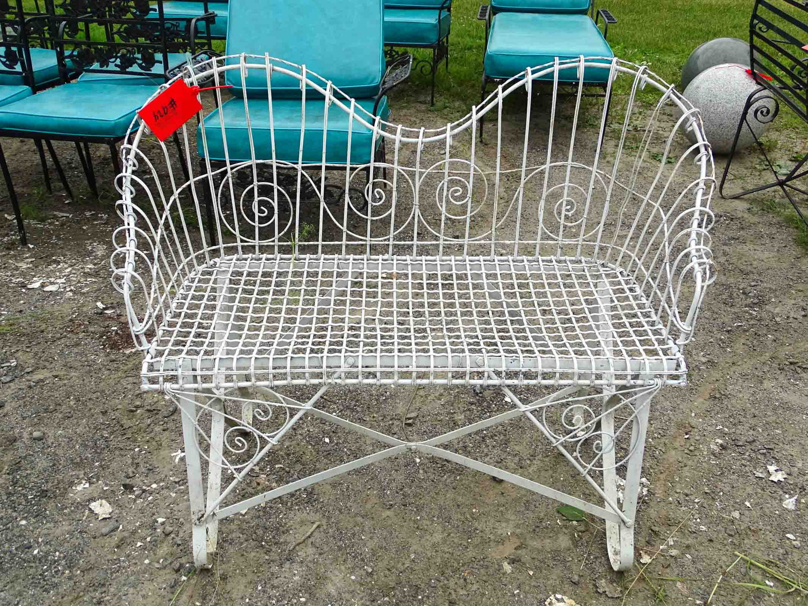 Wrought Iron Bench - 2