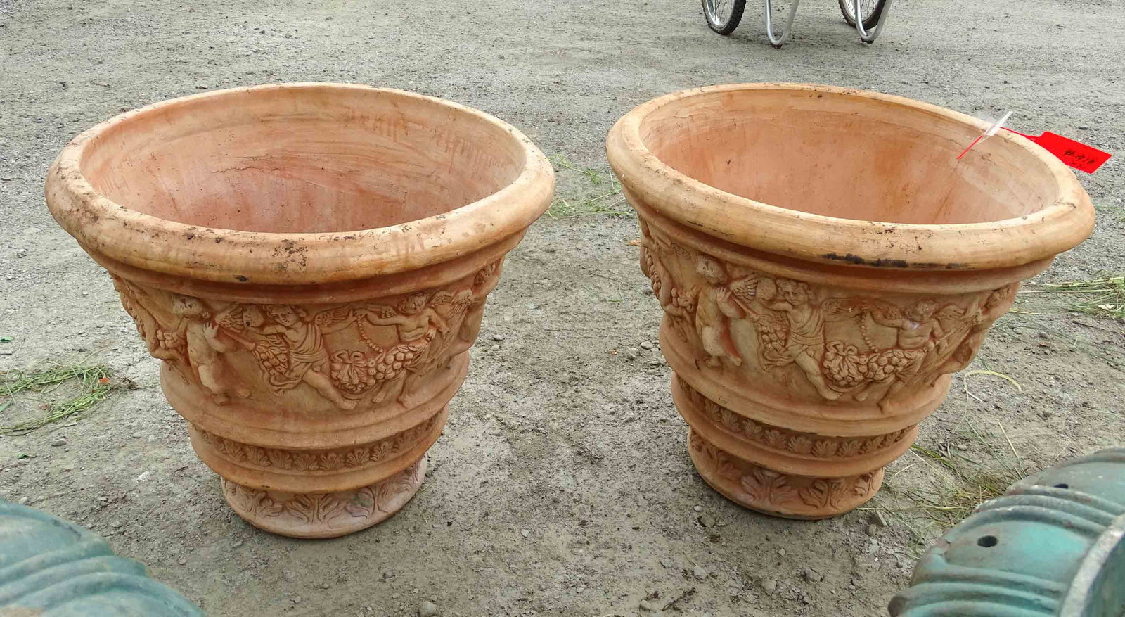 Pair Terracotta Urns - 5