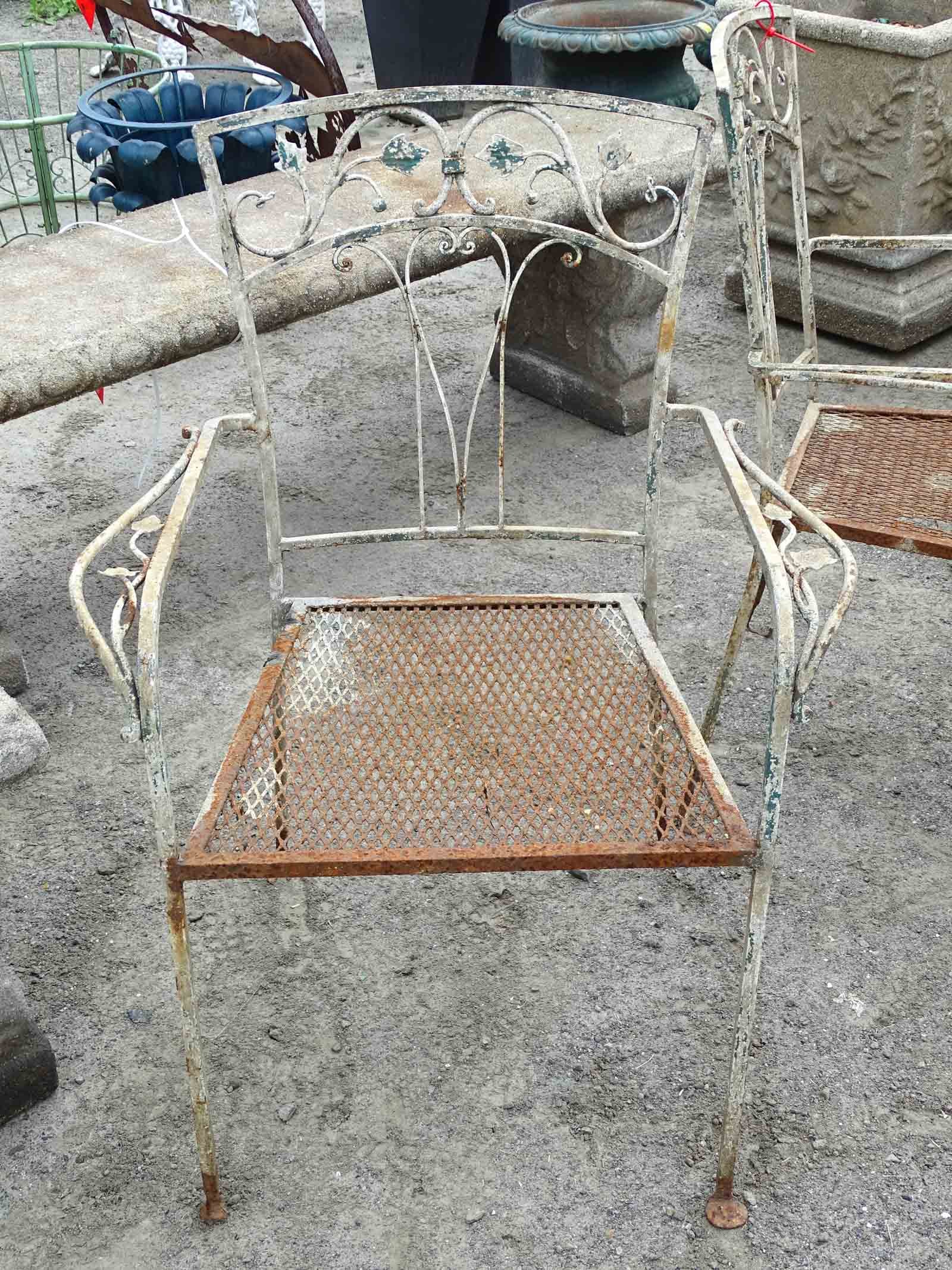 Pair Iron Chairs - 4