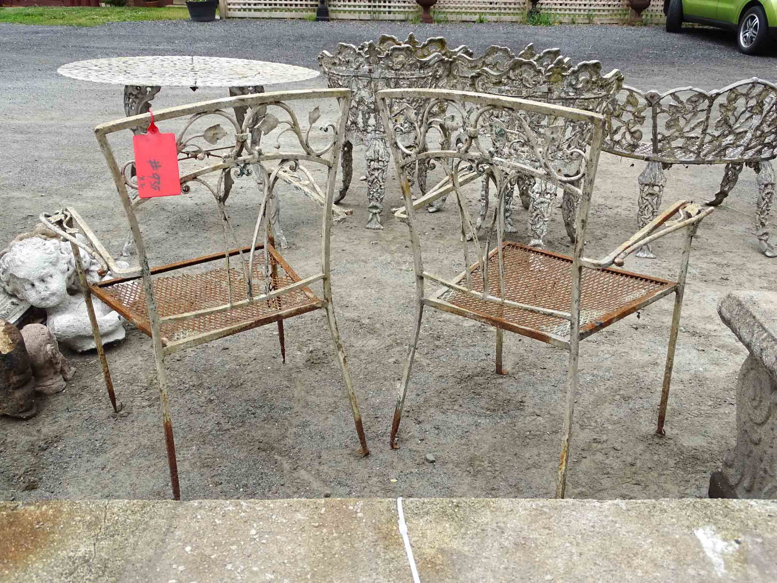 Pair Iron Chairs - 5
