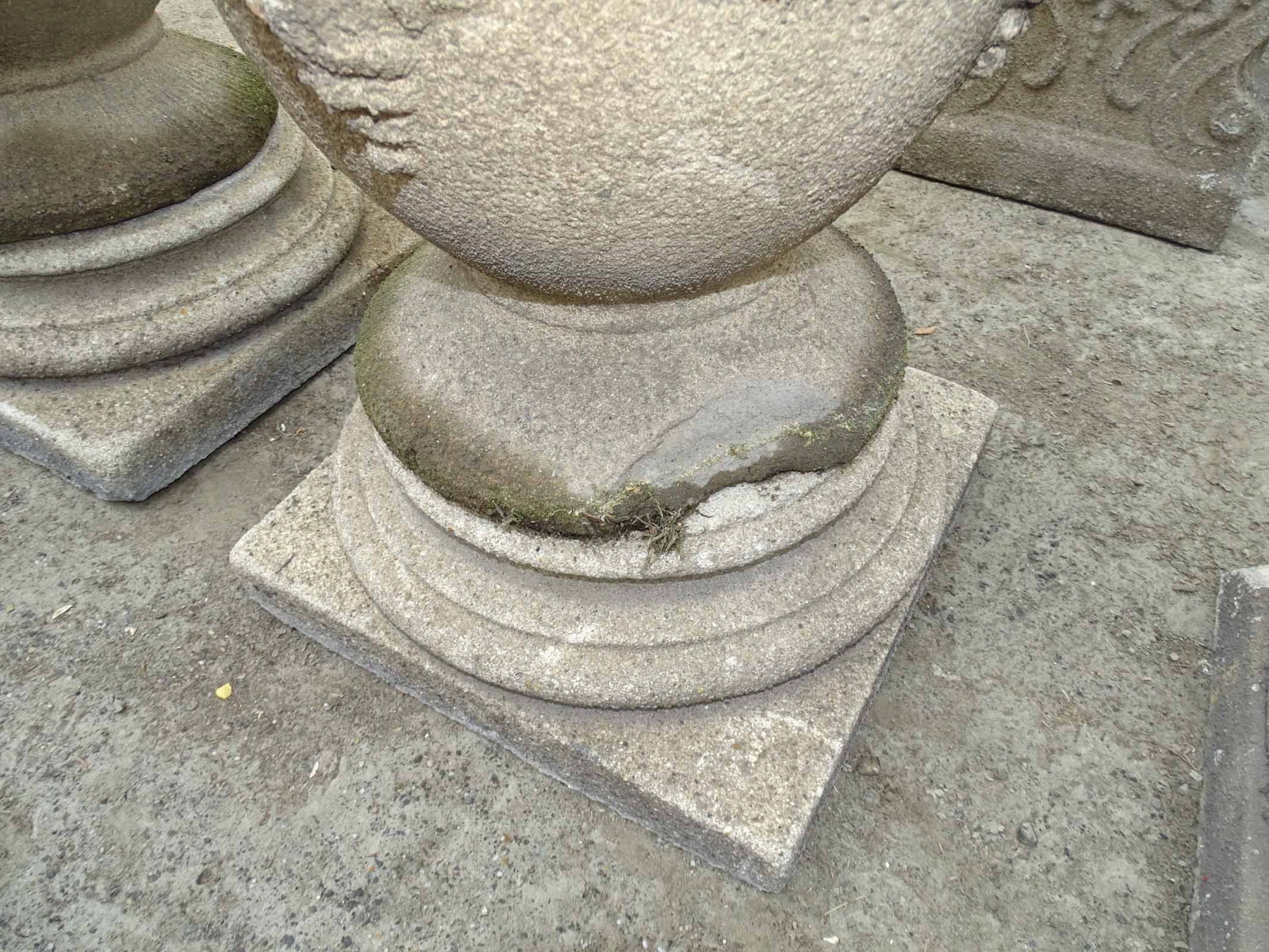 Set (4) Poured Stone Urns - 4