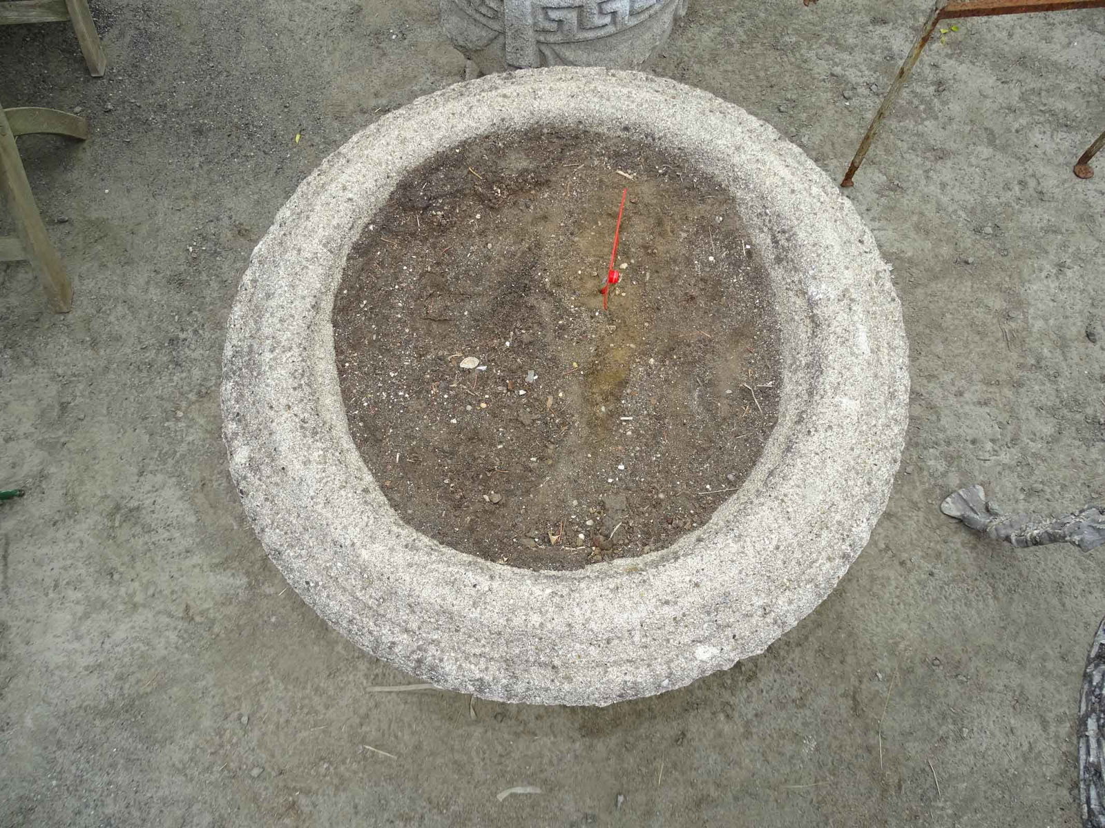 Poured Stone Urn - 2
