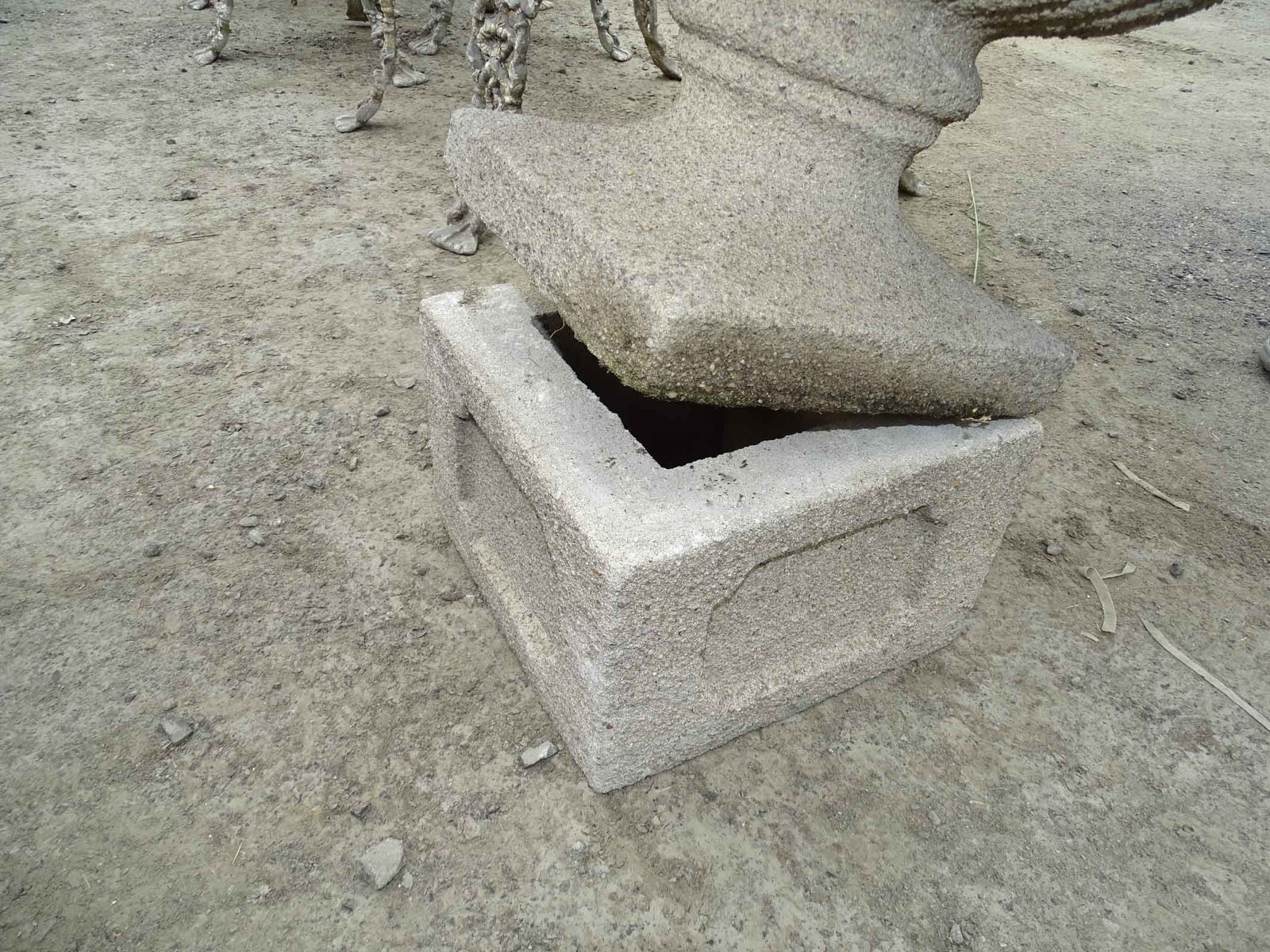Poured Stone Urn - 4