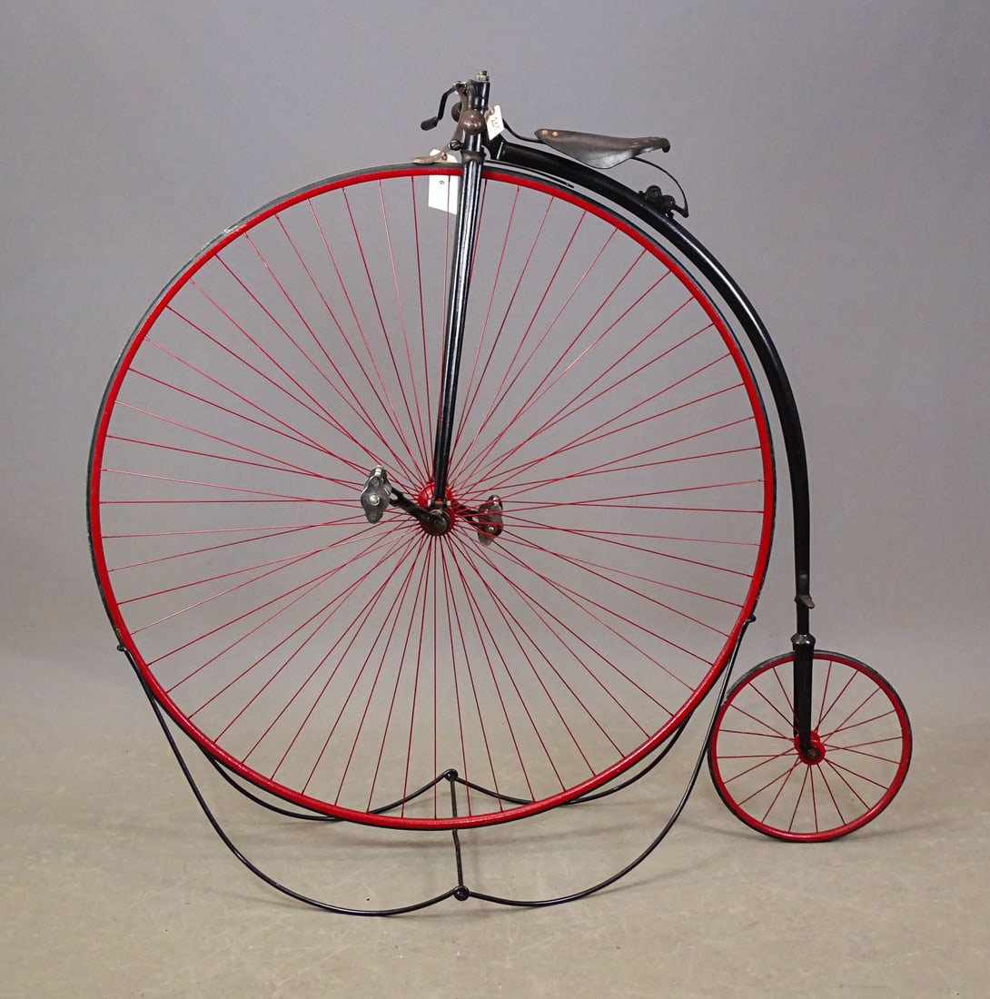 Singer High Wheel Bicycle: 52" Singer (England) - 52" high wheel bicycle. Good condition. Gary Sanderson Collection.