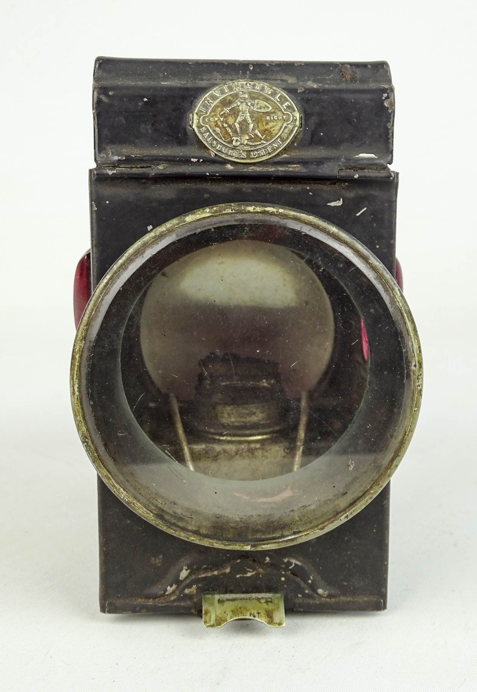 Salsbury Invincible Lamp: Lot 31A - Salsbury's "Invincible" HTS lamp - nice original condition. Glenn Eames Collection Burlington Vermont.