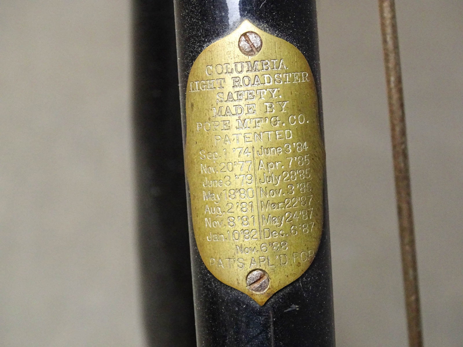 Columbia Roadster Safety - 11