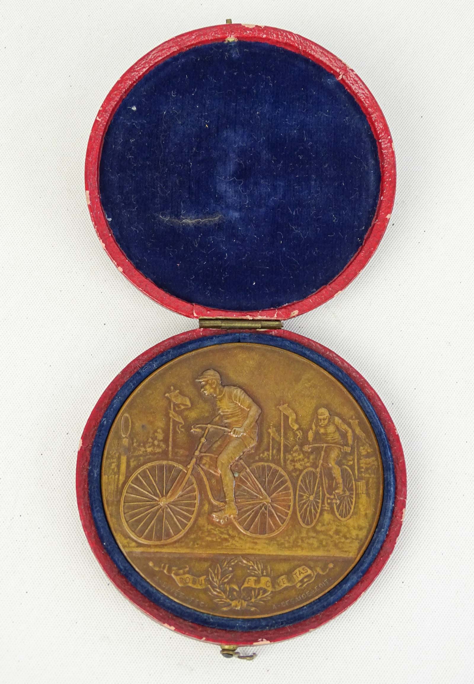 Paris Brest Medal: Rare participant medal for 1st run of Paris-Brest-Paris 1892. A rare medal issued for one of the most famous endurance races. Good condition. Glenn Eames Collection Burlington Vermont.