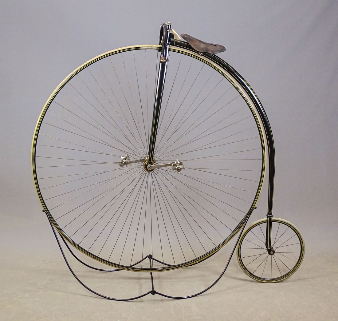 Humber Racing High Wheel Bicycle: Humber 53" racing High Wheel bicycle. Restored by Paul Farrn in his shop in Adelaide Australia. Good condition. Gary Sanderson Collection.