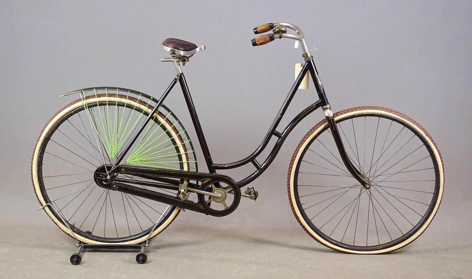C. 1899 Model 58 Crawford Bicycle: 1899 Model 58 Crawford ladies safety in superb original condition. 22" frame. Manufactured by Crawford Mfg. Co., Hagerstown, Md. All original components with re-covered Christy saddle, handlebar