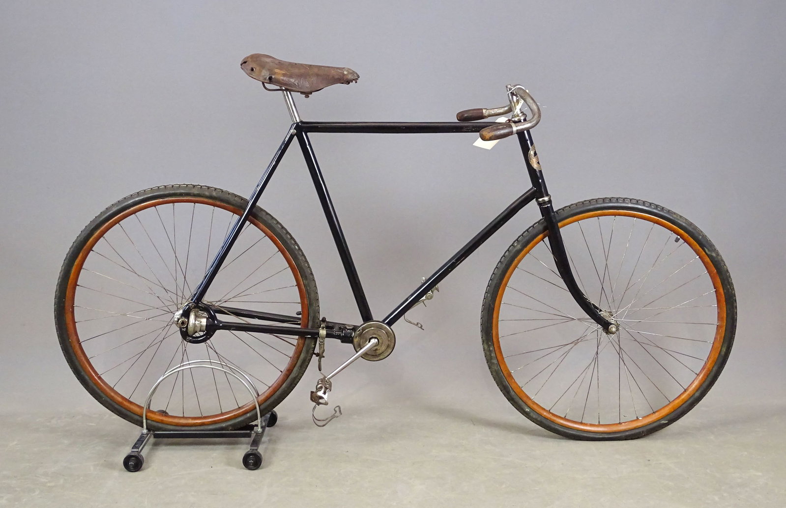 Columbia Safety Bicycle: C. 1920's Columbia Pneuatic Safety bicycle. Made by the American Bicycle Company in Hartford Ct. that aquired the Pope Mfg. Co. when the american Bicycle monopoly was formed. Shaft driven bicycle with