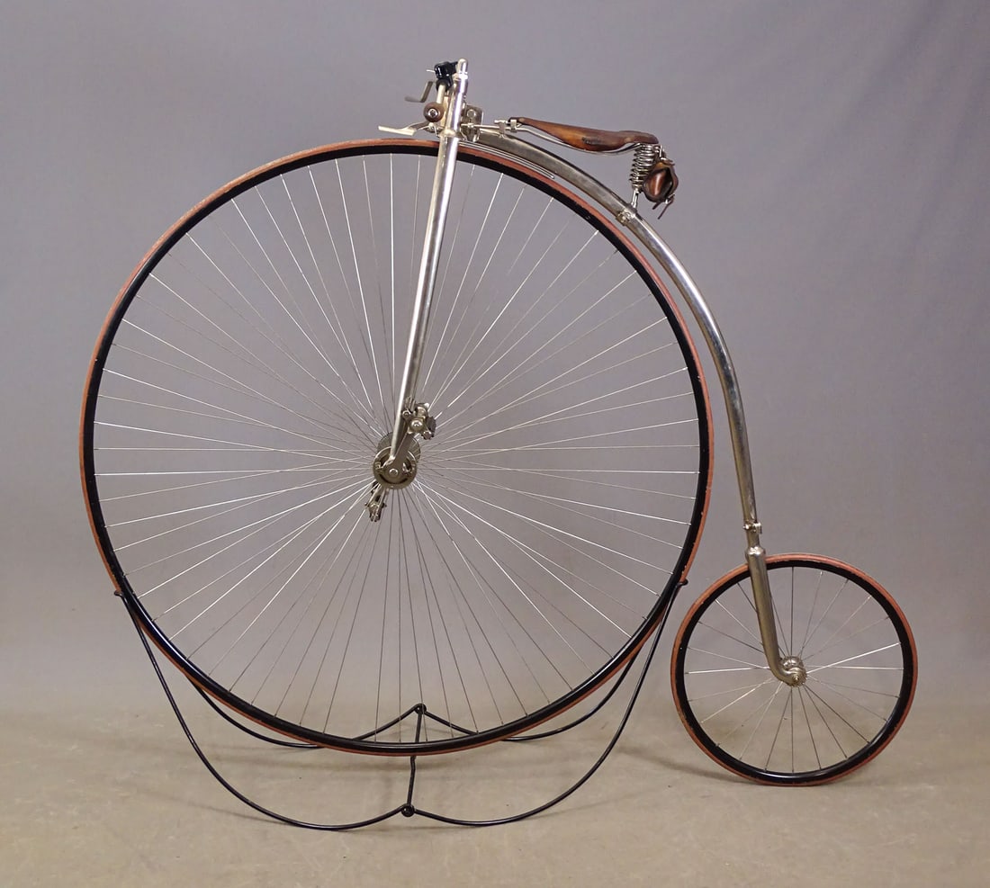 Columbia High Wheel Bicycle: Columbia High Wheel bicycle. Fair condition. Gary Sanderson Collection.