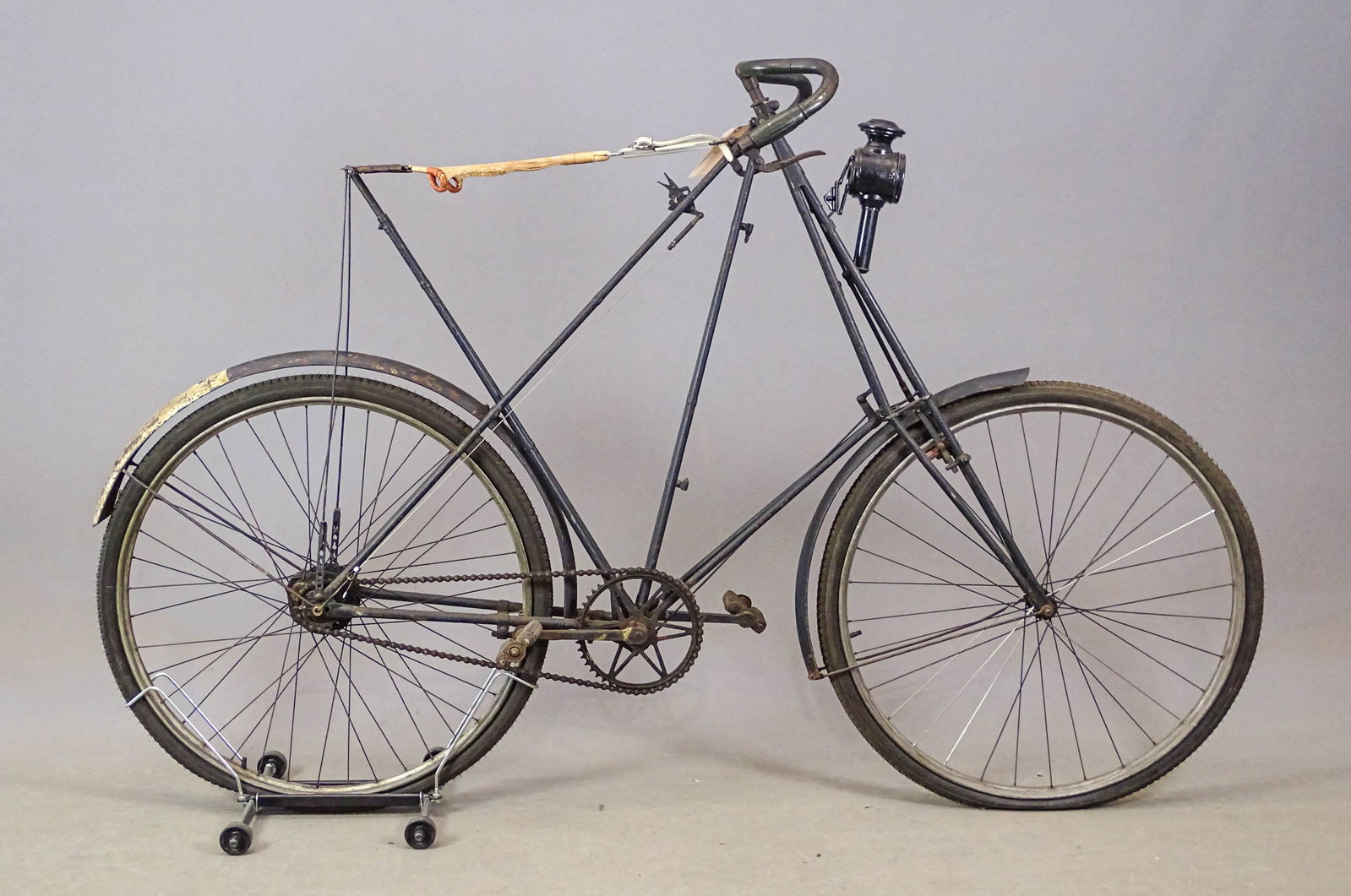 Dursley Pedersen Bicycle: Early Dursley Pedersen bicycle. Has front lamp. Original condition. Mark Mattei Collection.