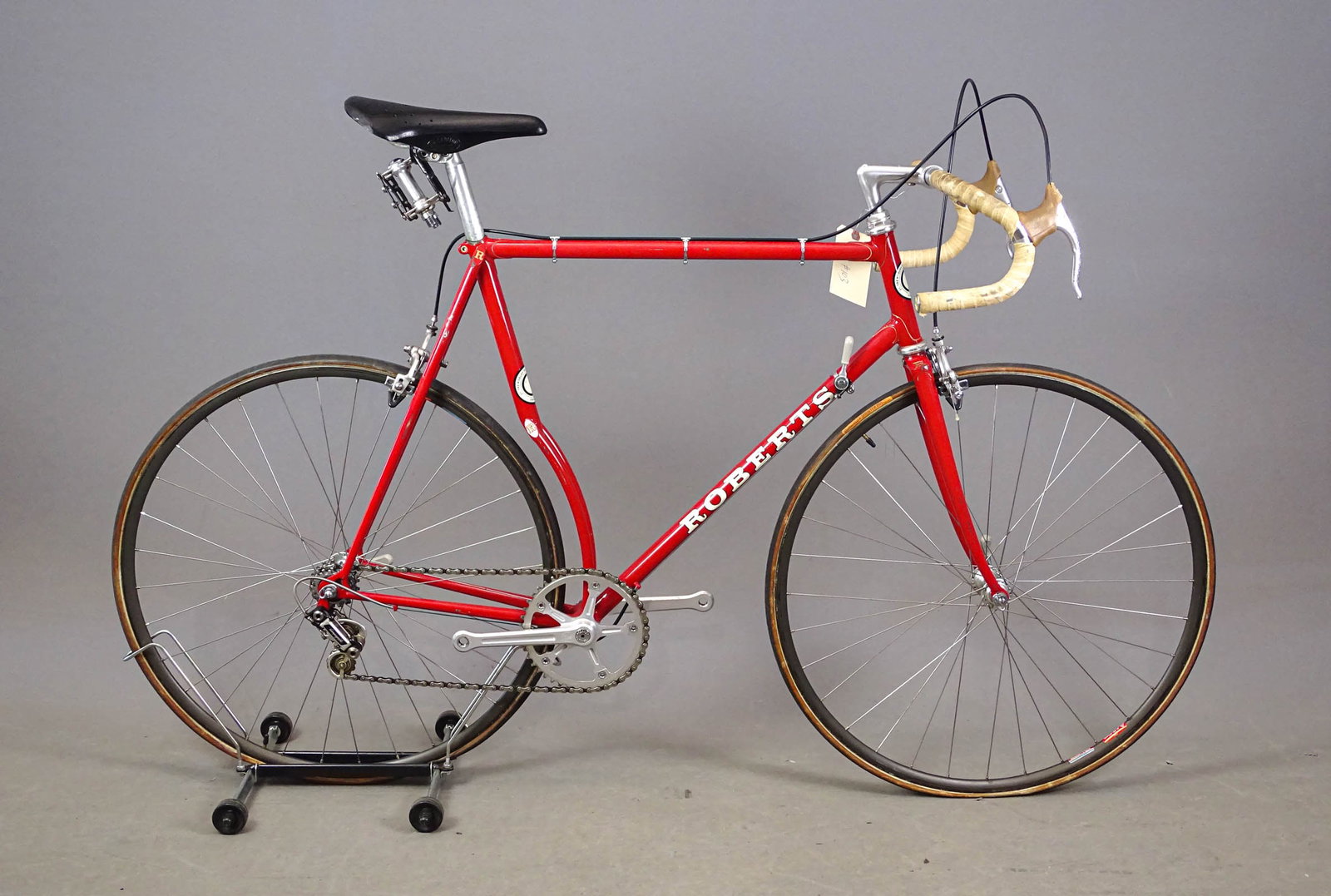 Roberts Racing Bicycle: Roberts racing bicycle. 5-Speed. Campagnolo equipped. 23" frame. Good condition. Mark Mattei Collection.