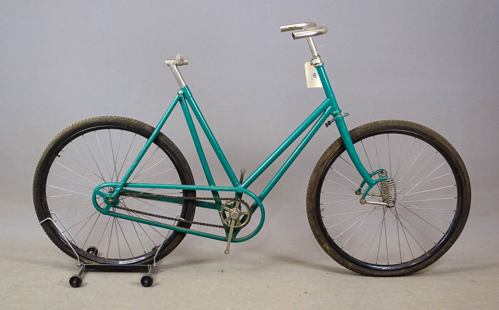 Grenfell & Accles Pneumatic Safety Bicycle: Grenfell & Accles English Pneumatic Safety bicycle. 21" frame. Fair condition. Mark Mattei Collection.