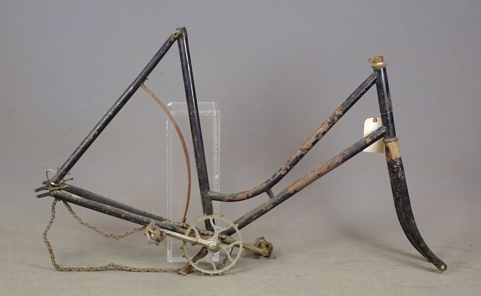 Vedette Bicycle Frame: Early Vedett bicycle frame. Barn fresh condition. Gary Sanderson Collection.