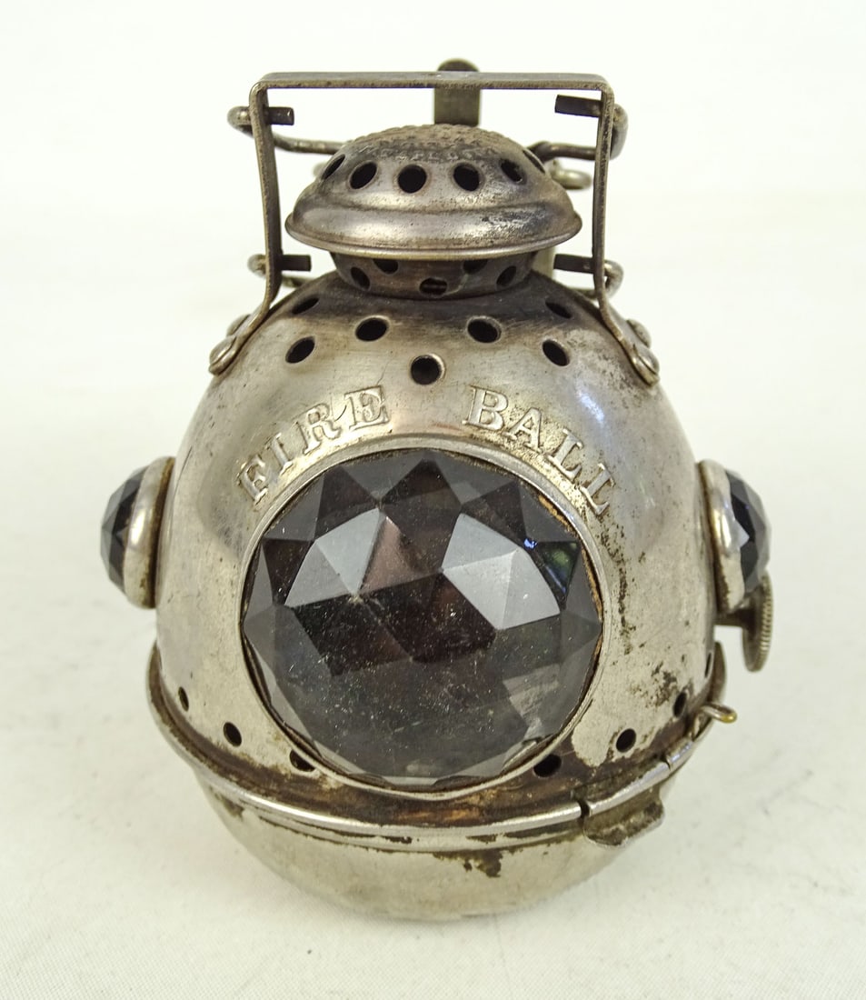 Fire Ball Bicycle Lamp: Fire Ball bicycle lamp. Good condition. 4 1/2" Ht..