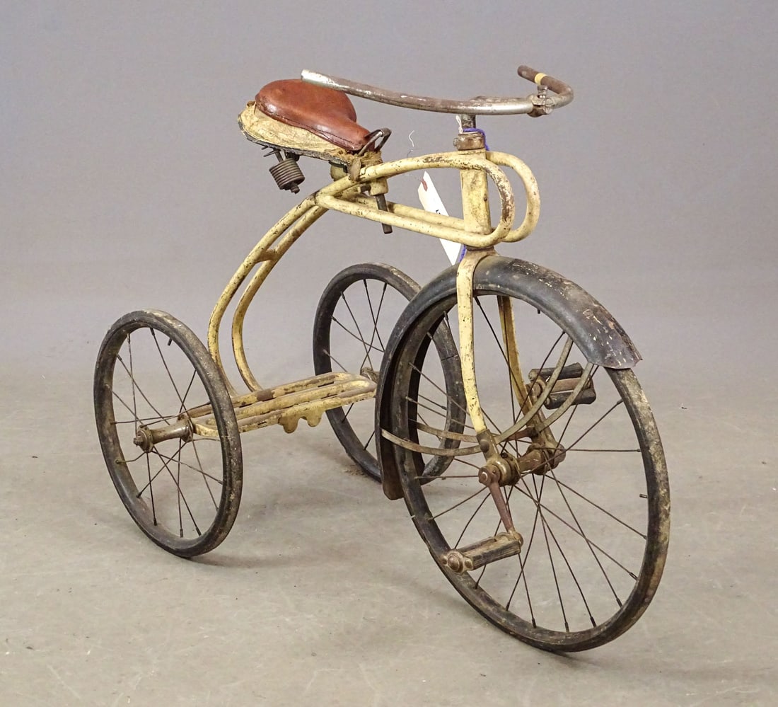 Colson Tricycle: Colson Zephyr tricycle. Barn find condition. Mark Mattei Collection.