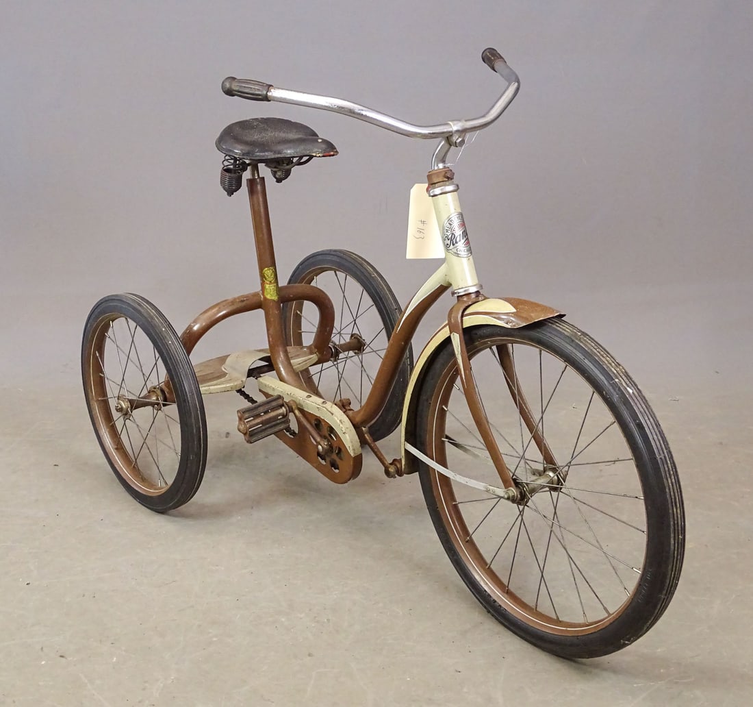 Ranger Tricycle: Ranger tricycle with rare New Departure brake bottom bracket. Good condition. Mark Mattei Collection.