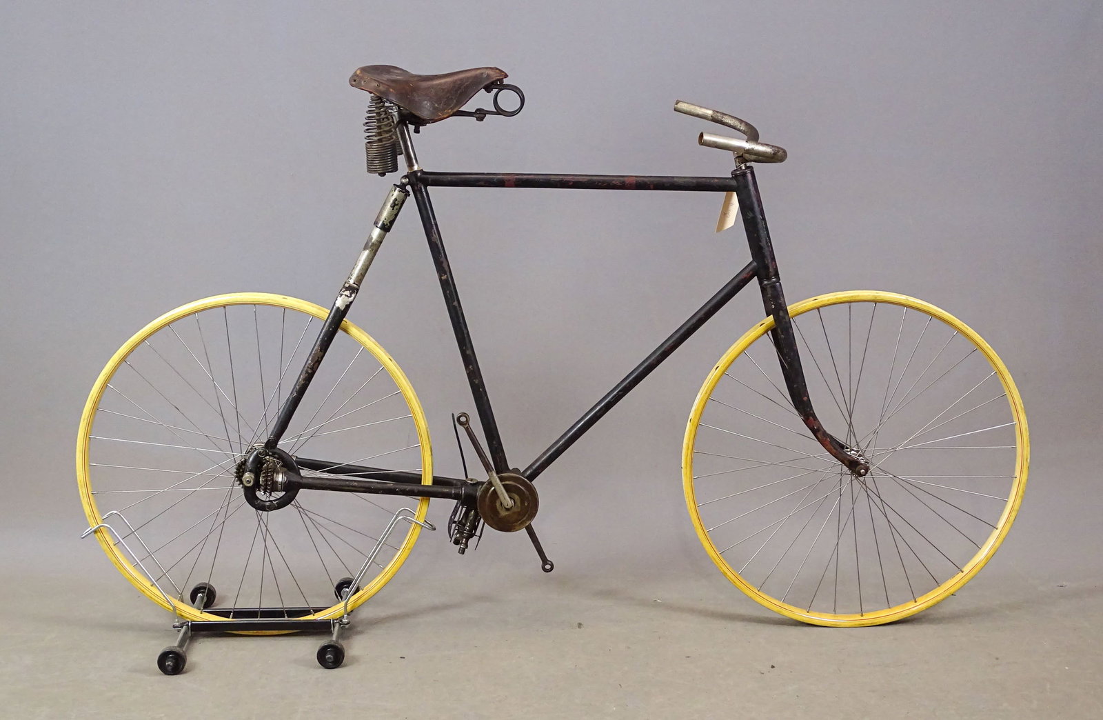 Chainless Pneumatic Safety Bicycle: Chainless Pneumatic Safety bicycle. Cushion rear end. 24" frame. Barn find condition. Mark Mattei Collection.