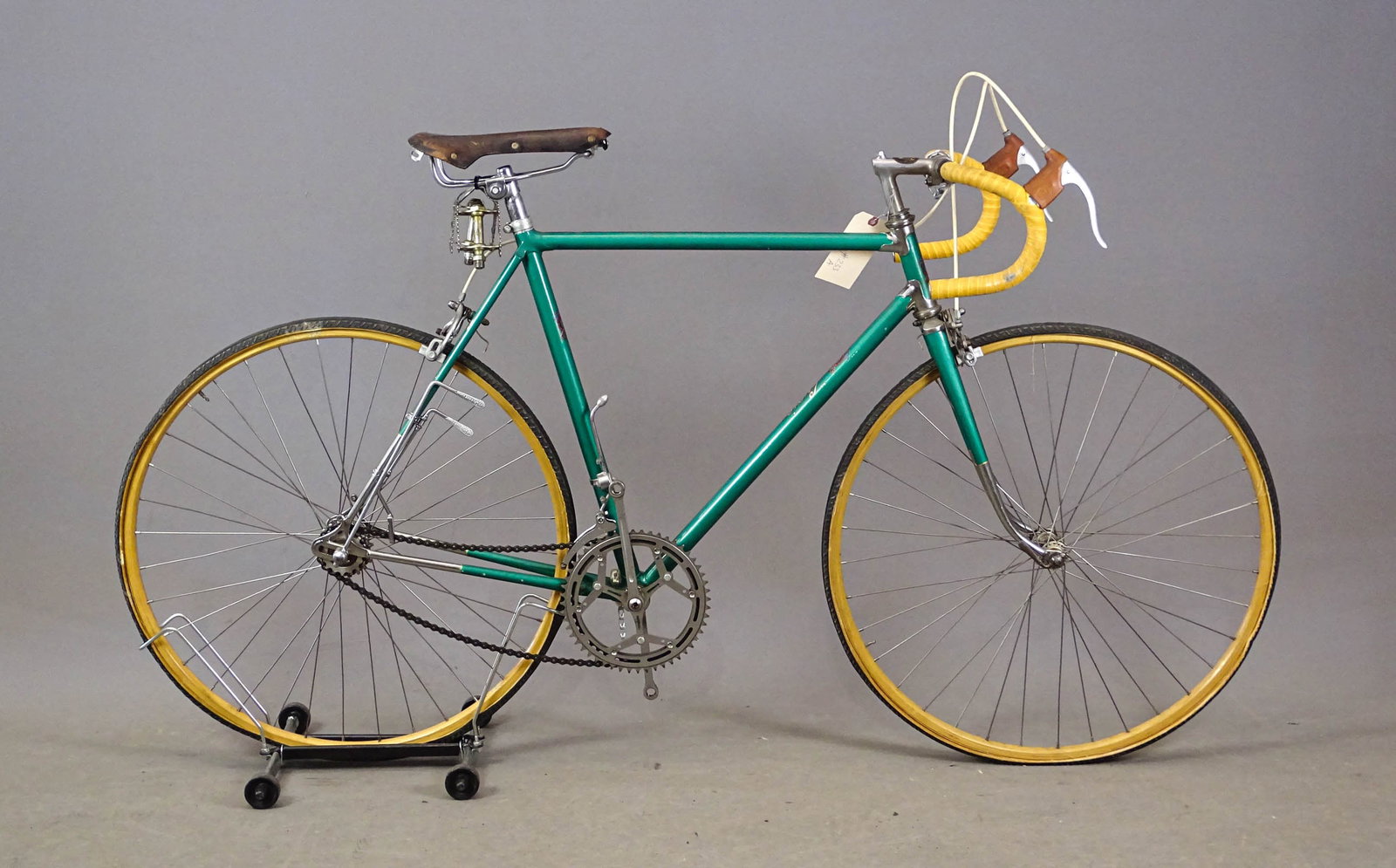 Lygie Racing Bicycle: Lygie racing bicycle with Campagnolo Cambio Corsa derailleur. Fair condition. Mark Mattei Collection.