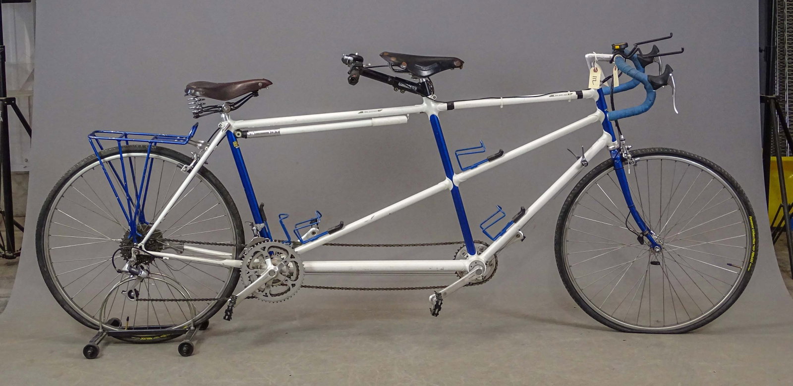 Paterek Trekking Tandem: Paterek - a trekking tandem custom tandem made for Gary and Irene Sanderson in Wisconsin by Timothy Paterek in 1958 and only used a few times for camping tours in Wisconsin, Minnesota, Indiana, and