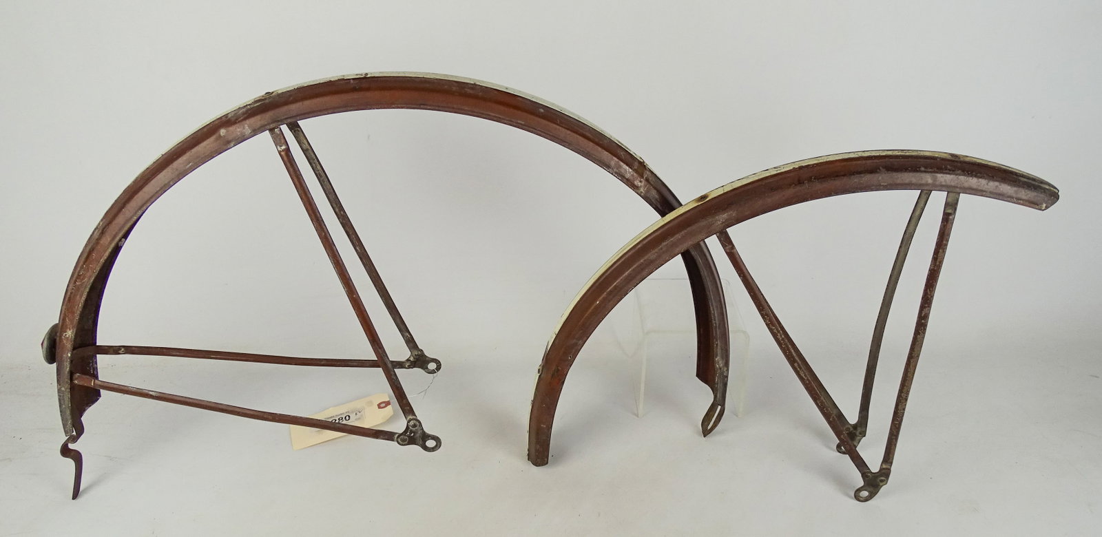 Pair of Bicycle Fenders: Pair of early bicycle fenders. Gary Sanderson Collection.