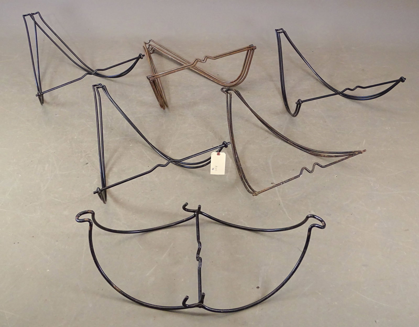 High Wheel Stands: Lot folding high wheel stands. Gary Sanderson Collection.