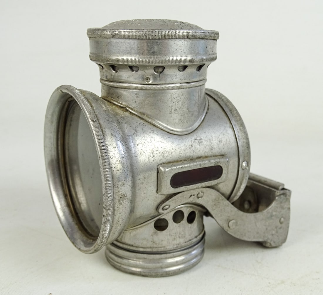 The Buffalo Lamp: The "Buffalo" lamp Schoverling Daly and Gales New York. A rare late 1890's all aluminum lamp for a late 90's safety bicycle. Complete with burner - all lenses have no cracks. Good condition. Glenn