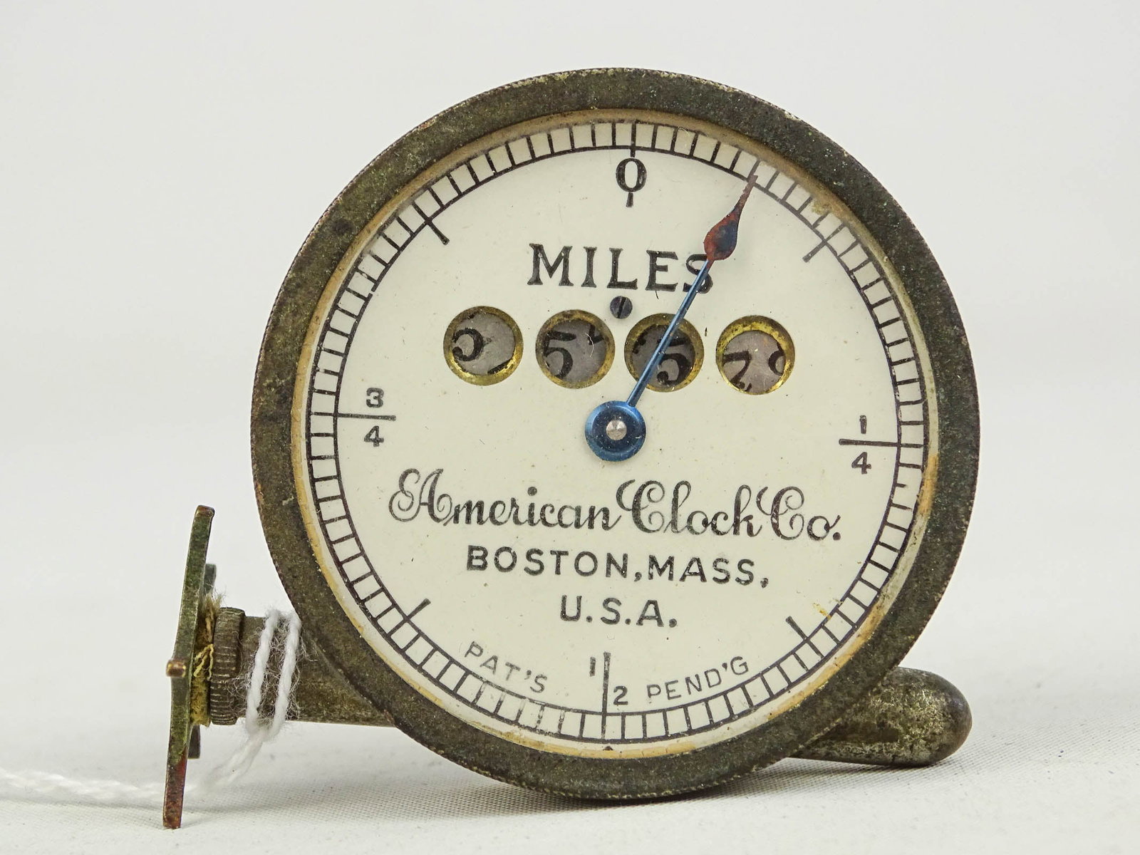 Cyclometer: American Clock. Co. Boston Mass. Cyclometer (28", 2" face). Good condition. Unsure if working.